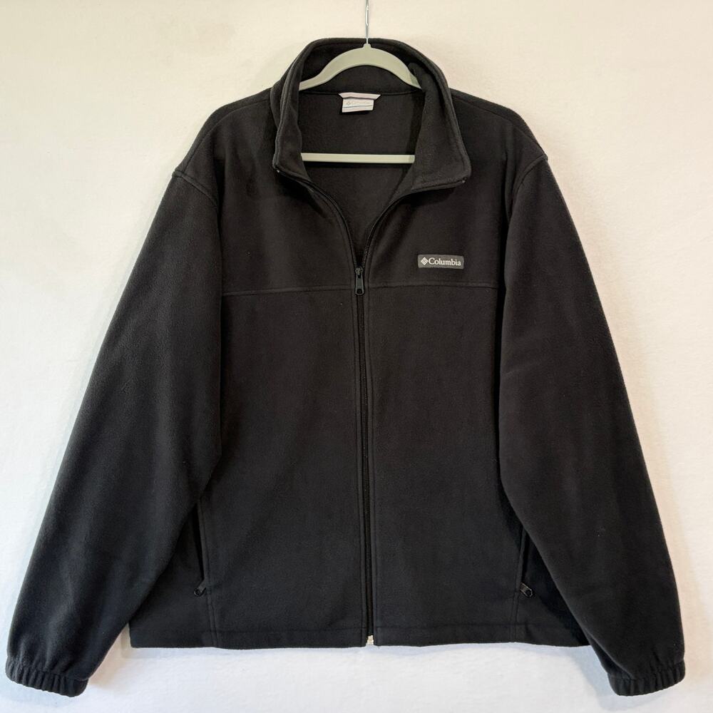 Columbia Sportswear Grey Fleece Jacket Mens XL Full Zip Pockets Sweatshirt Soft